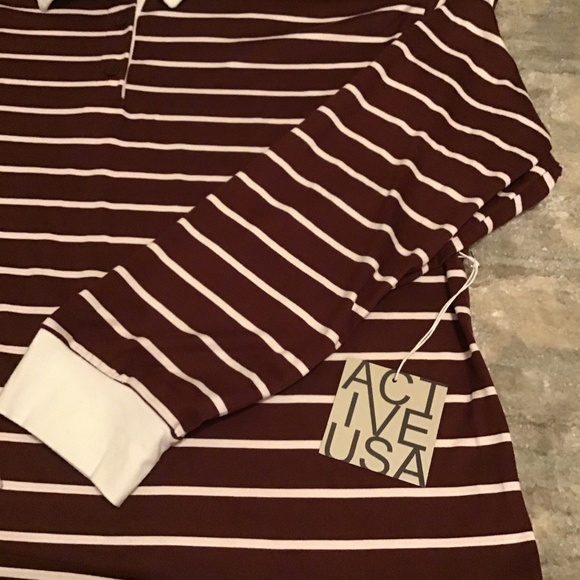 NWT Active USA 2 Button Long Sleeve Shirt - Picture 2 of 7